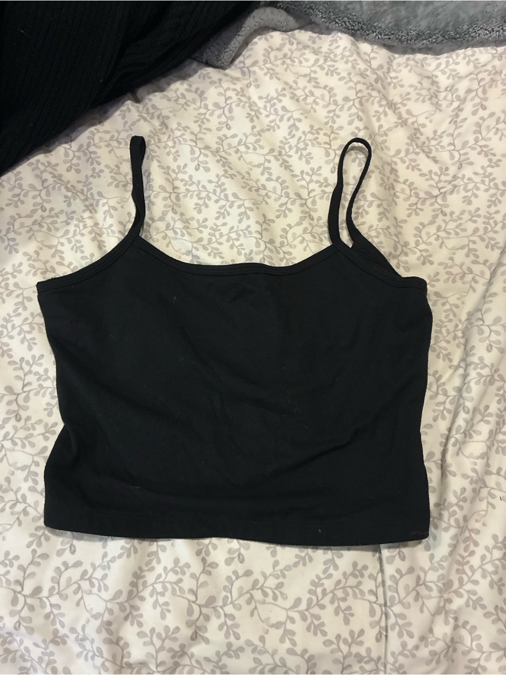 wild fable Black Spaghetti Strap Crop Tank